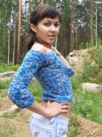 Blue Knit Top